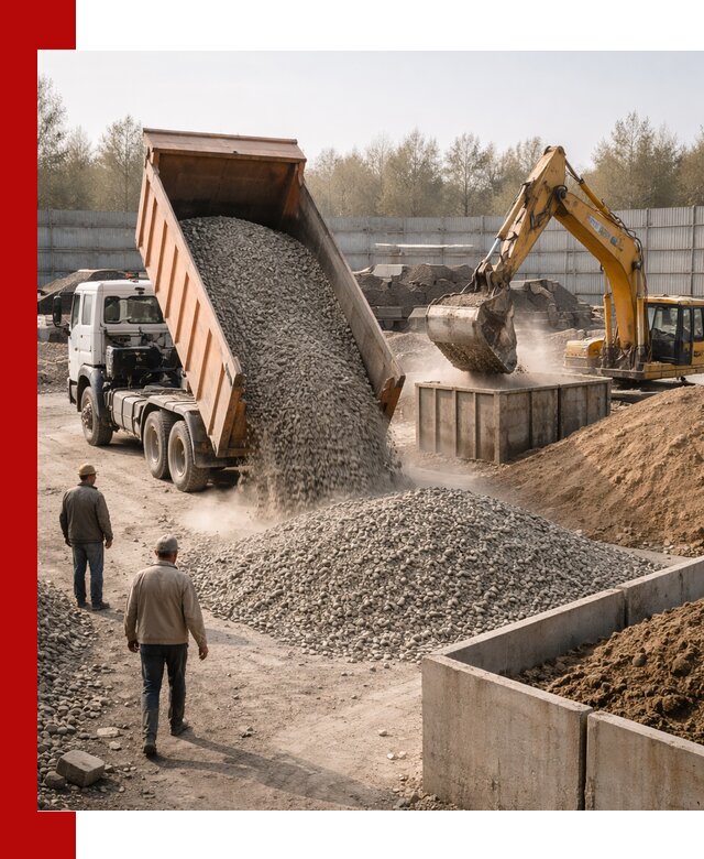 Доставка нерудных материалов с погрузкой и разгрузкой в Кумертау