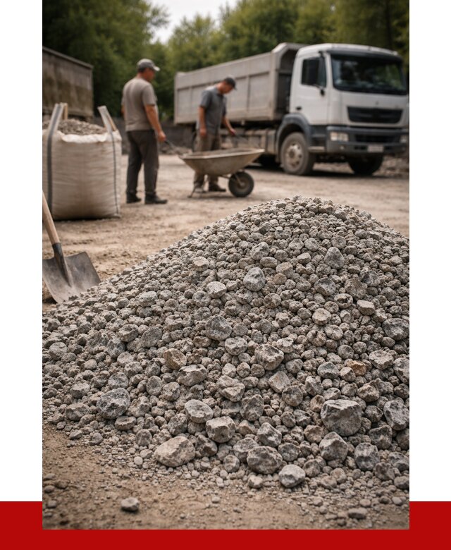 Гранитный щебень фракция 20-40 в Кумертау от 3267 руб. ПРОНЕРУДКра