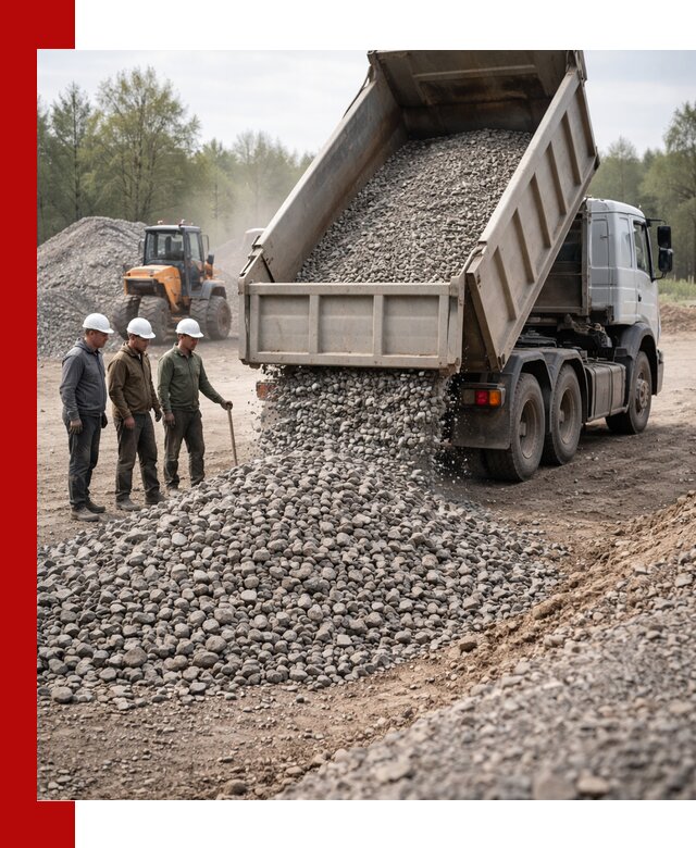 Доставка гравийного щебня фракции 70-120 в Кумертау