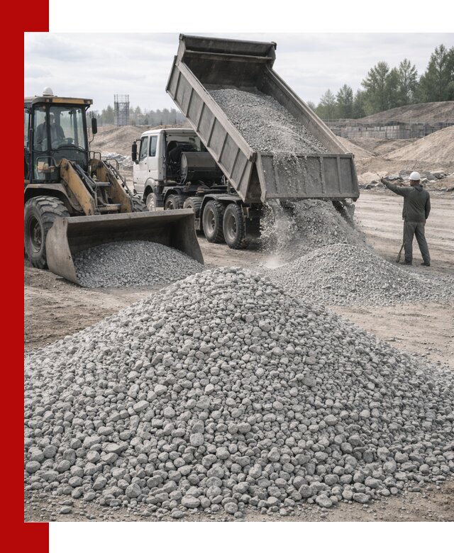 Доставка известнякового щебня фр. 5–20 в Кумертау