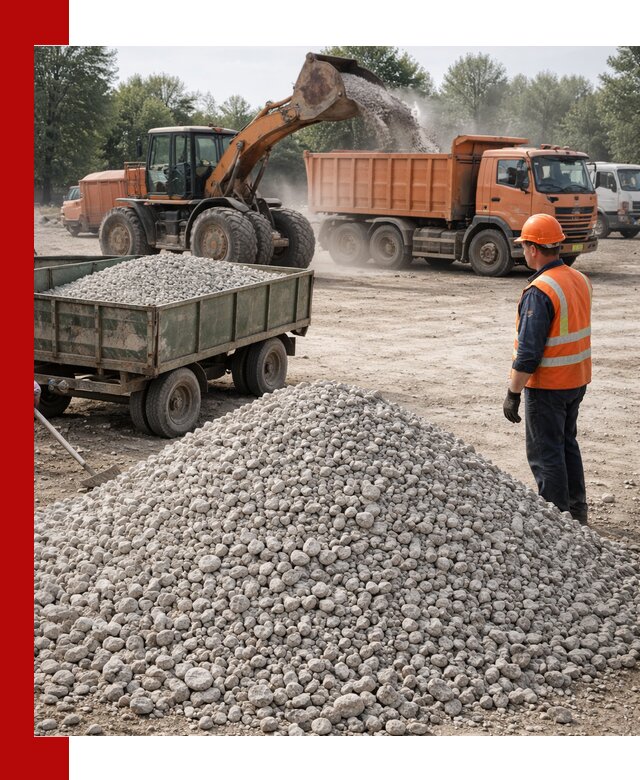 Доставка известнякового щебня фракция 20–40 в Кумертау