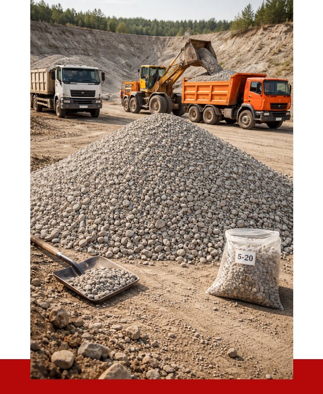 Доломитовый щебень фр. 5-20 в Кумертау от 4288 р. | ПРОНЕРУДКра