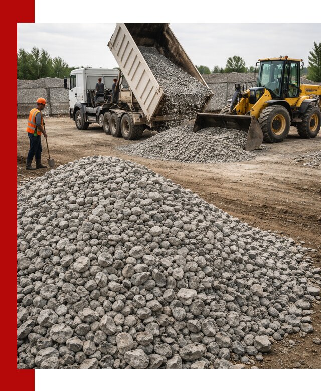 Доставка бетонного щебня фракции 40-70 в Кумертау