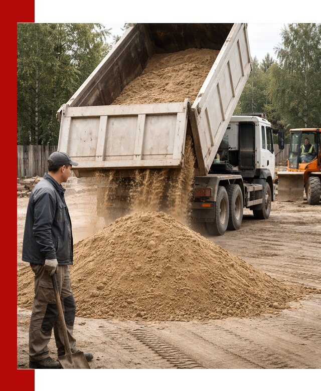 Доставка и продажа песка с разгрузкой в Кумертау