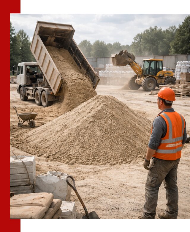 Доставка строительного песка с самосвалом в Кумертау