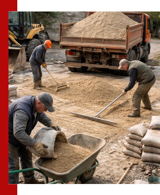 Поставка песка для стяжки в Кумертау с быстрой доставкой