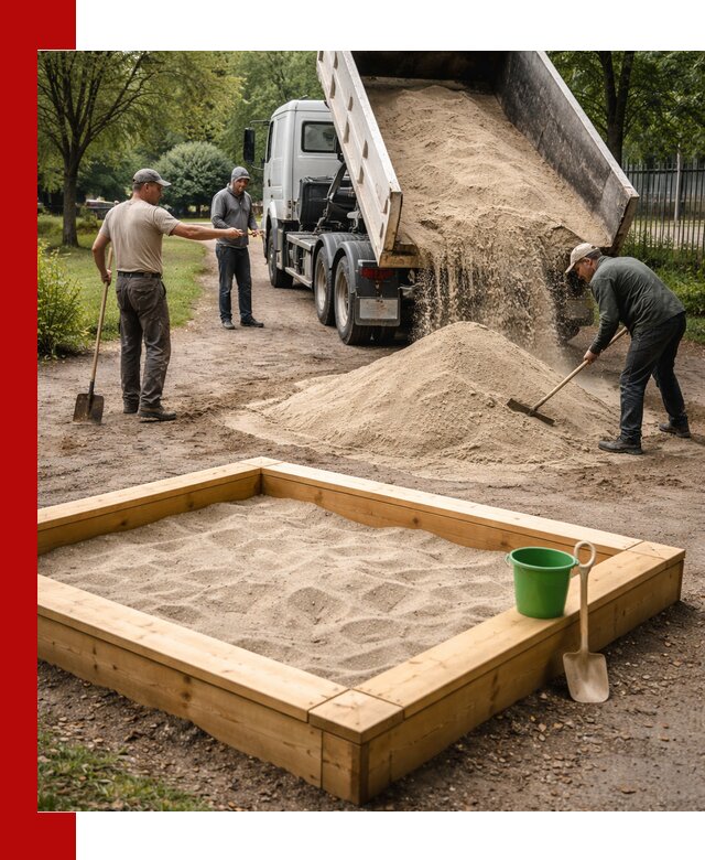 Песок для песочницы с доставкой в Кумертау недорого и чистый