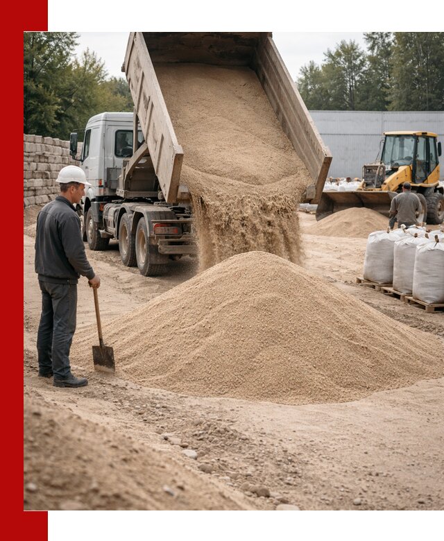 Кварцевый песок фракция 0–3 мм с доставкой в Кумертау