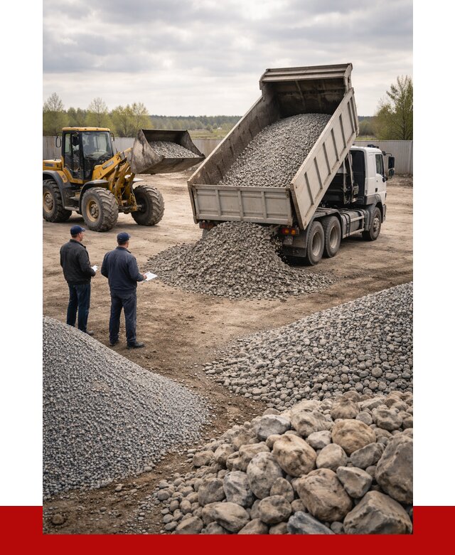 Гравий и камень с доставкой в Кумертау от 4288 р. - ПРОНЕРУДКра