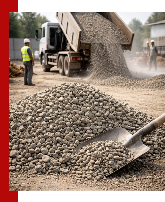 Доставка гравия фракции 20-40 в Кумертау с самосвалами