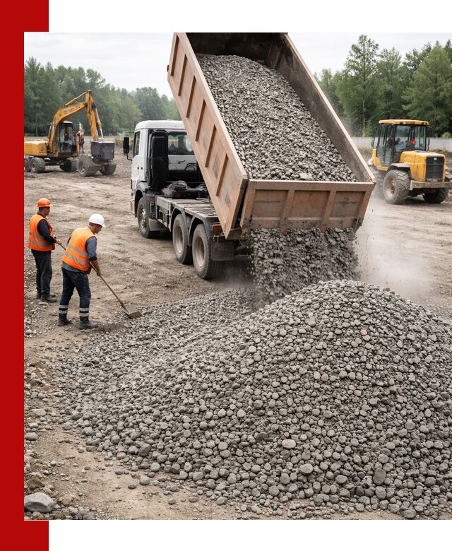 Доставка гравия фракции 40-70 в Кумертау оптом и в розницу