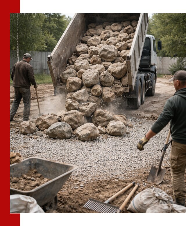 Доставка и укладка булыжника в Кумертау