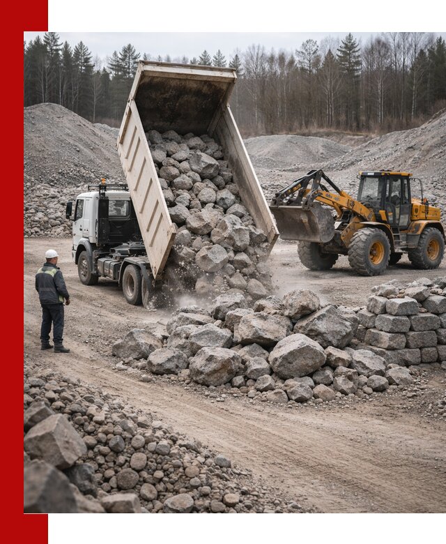 Доставка и продажа бутового гранитного камня в Кумертау