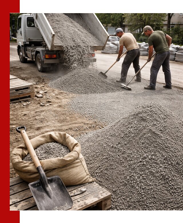 Отсев для тротуарной плитки в Кумертау — доставка и укладка