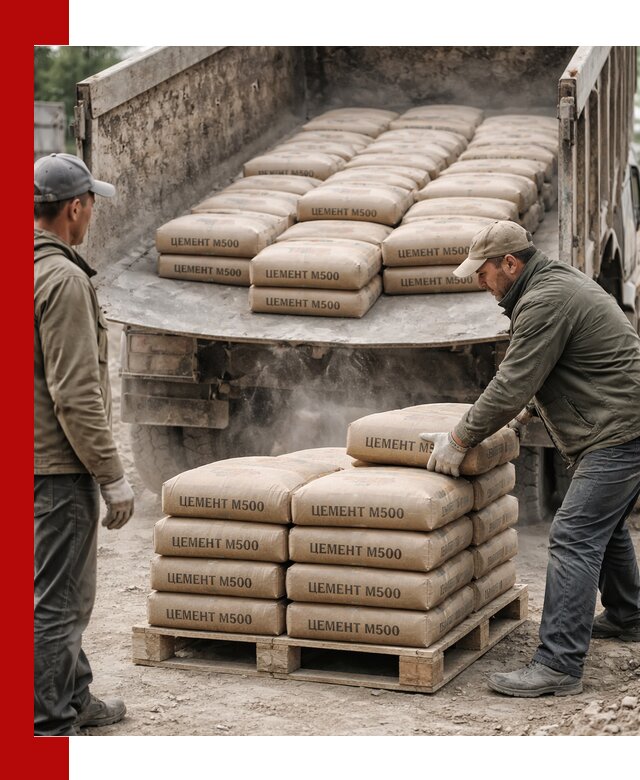 Цемент М500 с доставкой самосвалом в Кумертау
