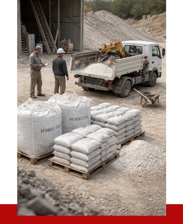 Известь строительная в Кумертау с доставкой от 4288 р. | ПРОНЕРУДКра
