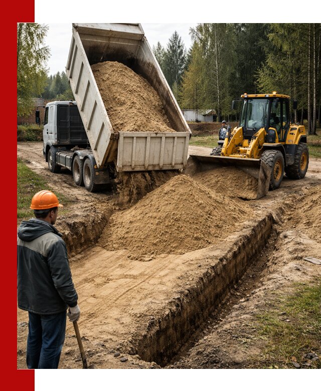 Доставка песчаного грунта в Кумертау для строительных работ
