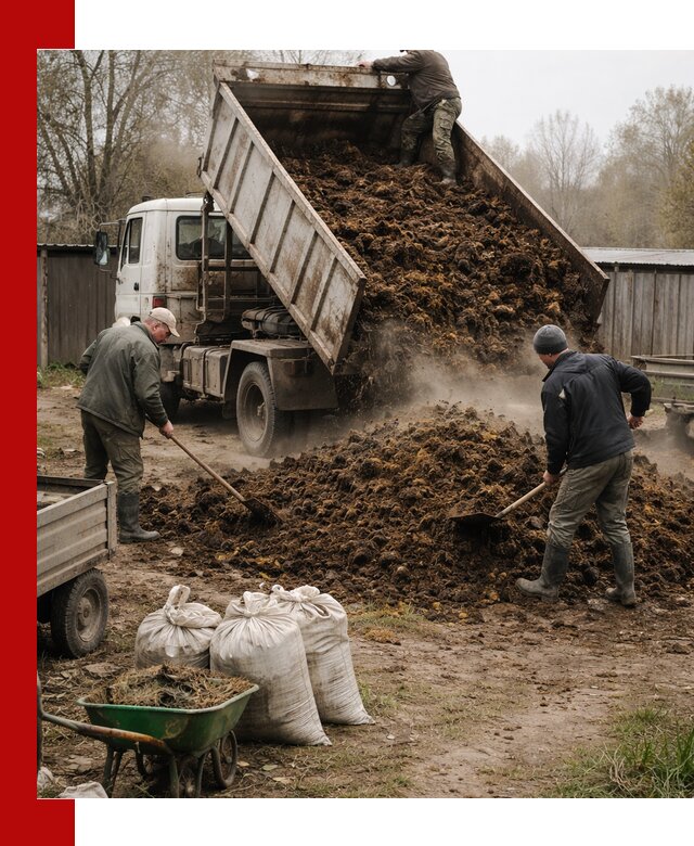Доставка коровьего навоза самосвалом в Кумертау