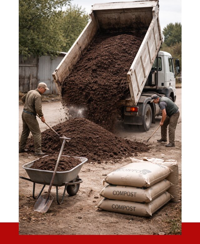 Купить компост в Кумертау от 4288 р. за куб с доставкой | ПРОНЕРУДКра