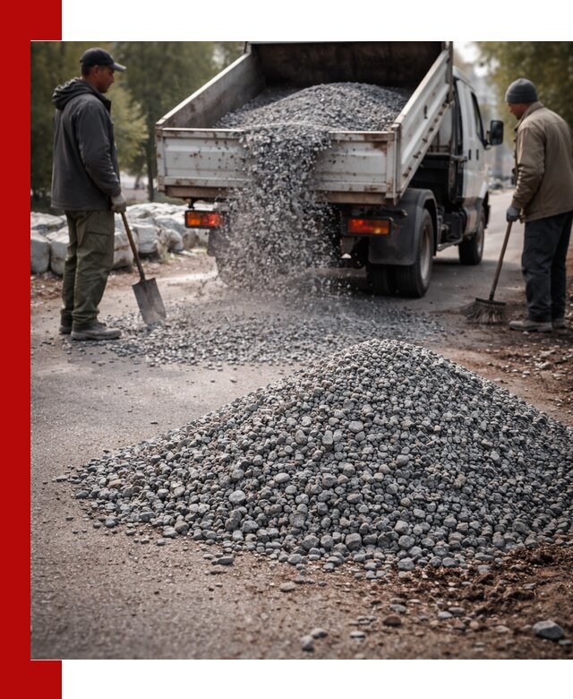 Гранитная крошка для посыпки дорог и тротуаров в Кумертау