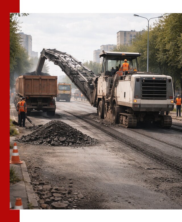 Фрезерованный асфальт в Кумертау — удаление и вывоз старого покрытия