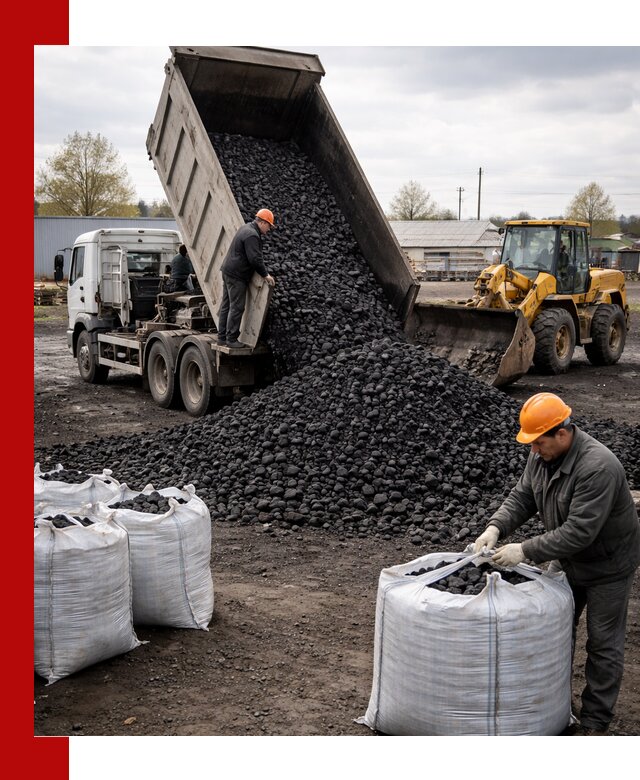 Доставка каменного угля в Кумертау оптом и в розницу