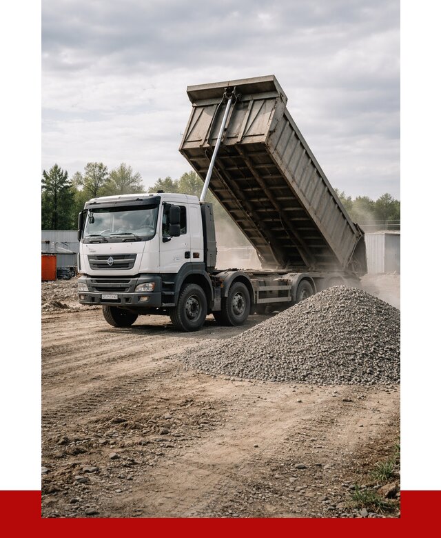 Доставка самосвалом 40 кубов в Кумертау от 9188 р. | ПРОНЕРУДКра