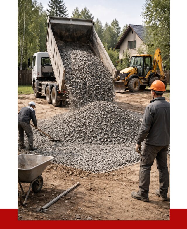 Отсыпка участка щебнем в Кумертау от 6636 р. ПРОНЕРУДКра