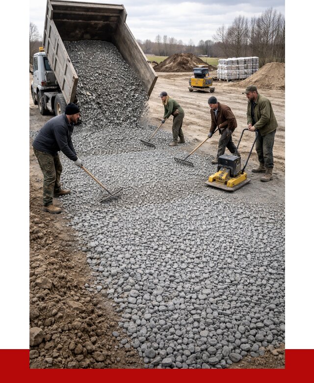 Устройство щебеночной подушки в Кумертау от 4594 р. ПРОНЕРУДКра