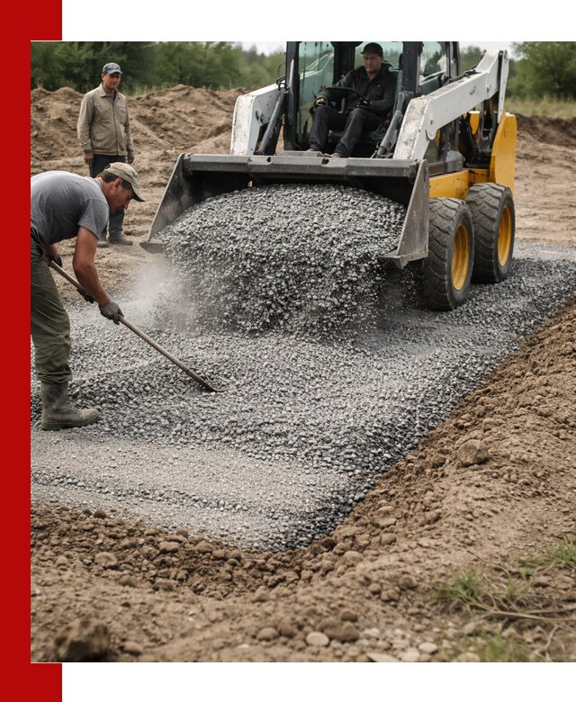 Устройство щебеночной подушки в Кумертау для дорог и фундаментов